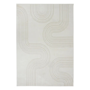 Tapis effet laine Anoai blanc 150x100cm