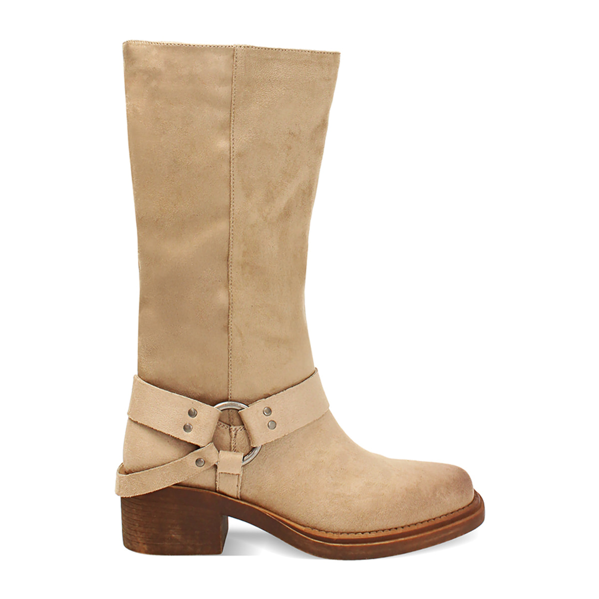 Biker taupe tacco 5 cm