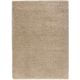 SHAGGY RECICLADA Alfombra shaggy lisa en beige, varias medidas disponibles.