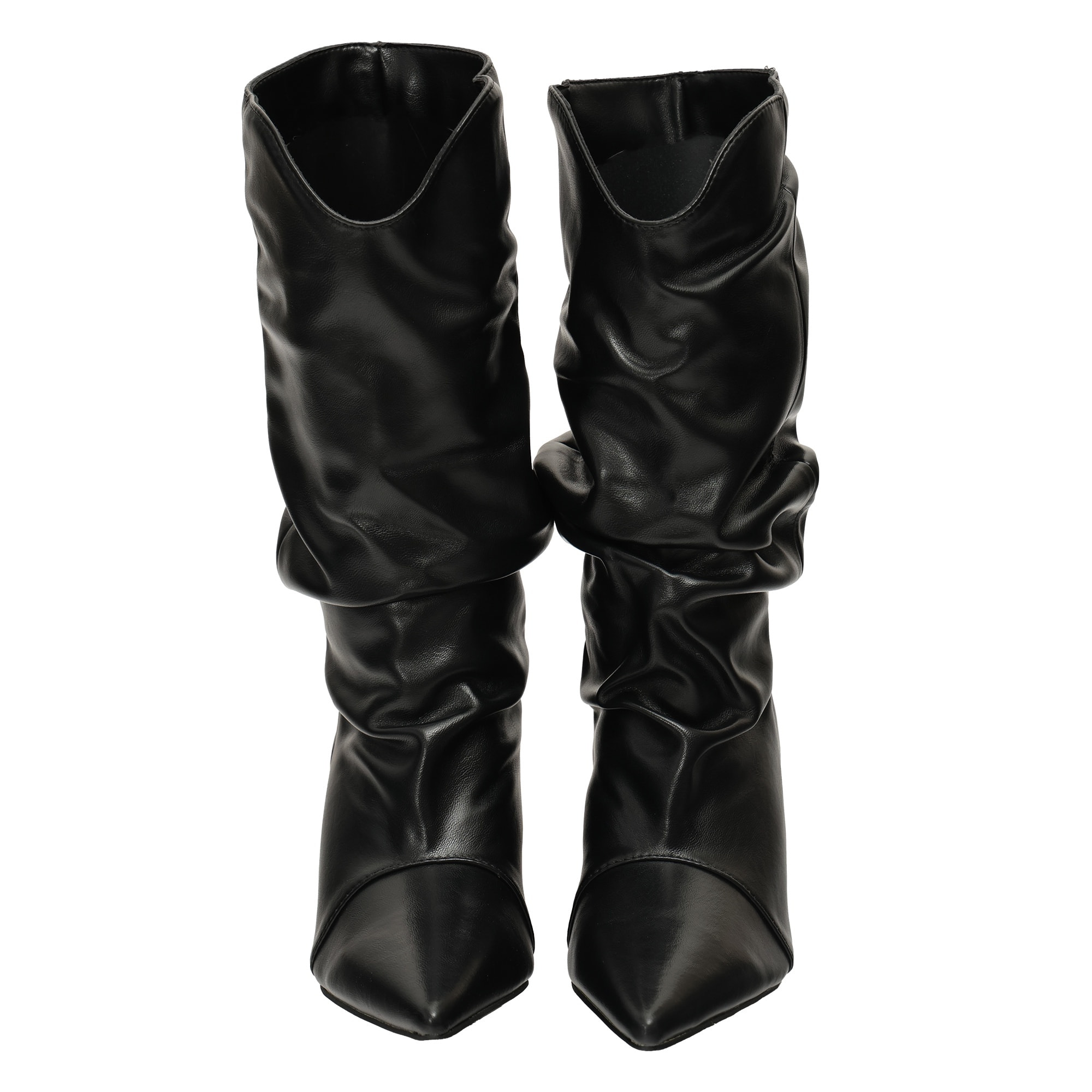 Stivaletto in simil pelle con tacco basso