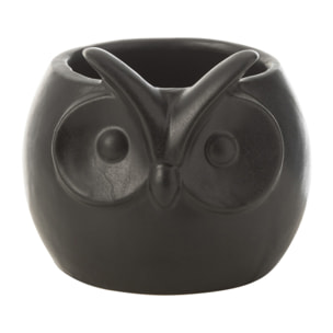 J-Line cache-pot Hibou - porcelaine - noir - small - Ø 11 cm