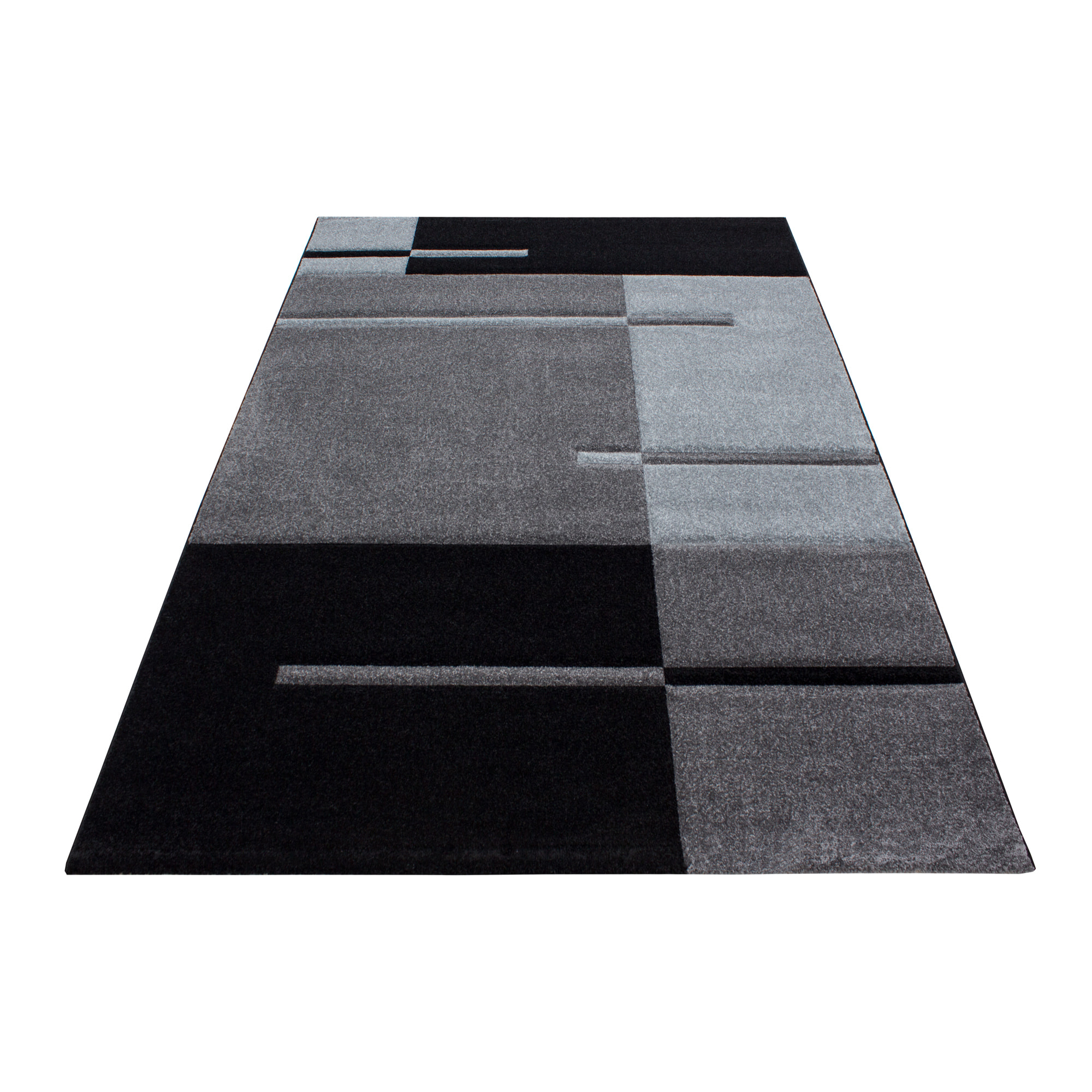 HAWAII - Tapis de salon à motif géométrique gris
