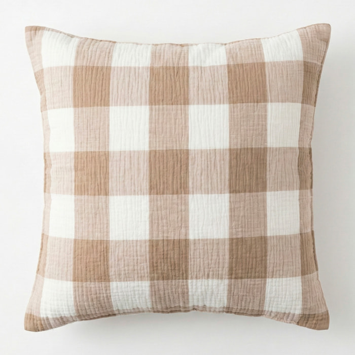 Housse de coussin en gaze de coton, SIMPLEMENT GAUFRÉ