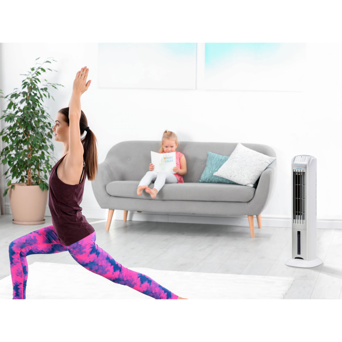 Rafraichisseur d'air par évaporation 70W avec ioniseur et 3 vitesses