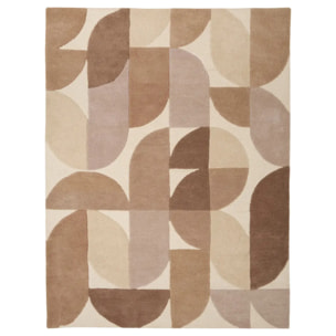 Tapis effet laine Argyll beige lin 200x150cm