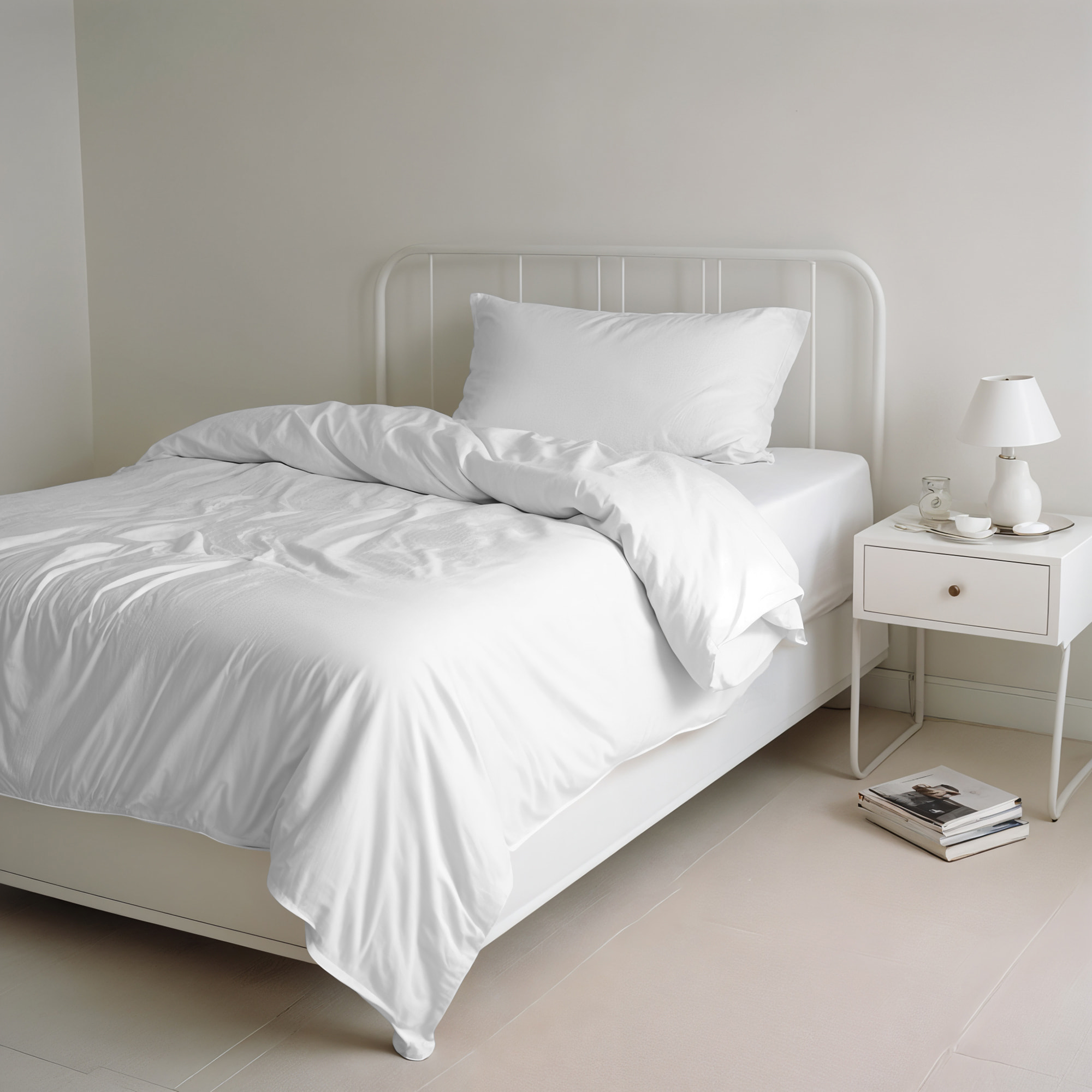 PARURE COPRIPIUMINO NATURAL COLOR SINGOLO - 100% COTONE MADE IN ITALY