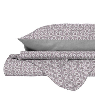 PARURE COPRIPIUMINO PRINTED COLORS, 100% Cotone, Made in Italy - FLOYD ROSA