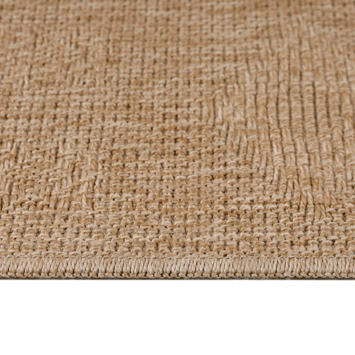 DHAKA - Tapis intérieur/extérieur aspect jute uni beige