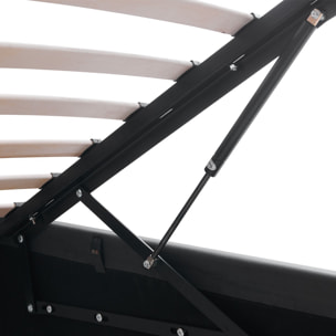 Lit coffre avec tête de lit en velours - TINA