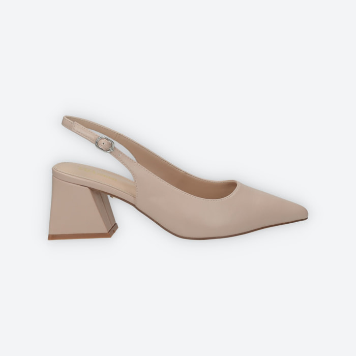 Décolleté sling back Donna Tata Italia Beige