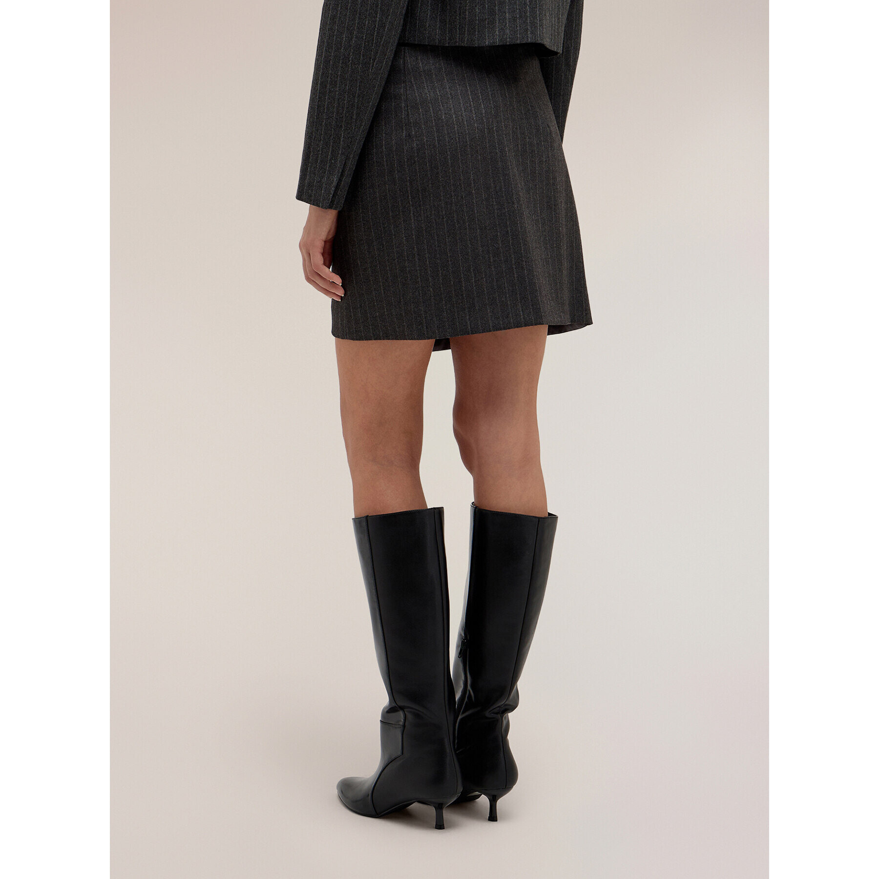 Motivi - Minigonna a portafoglio gessata The Tailoring Lab - Grigio