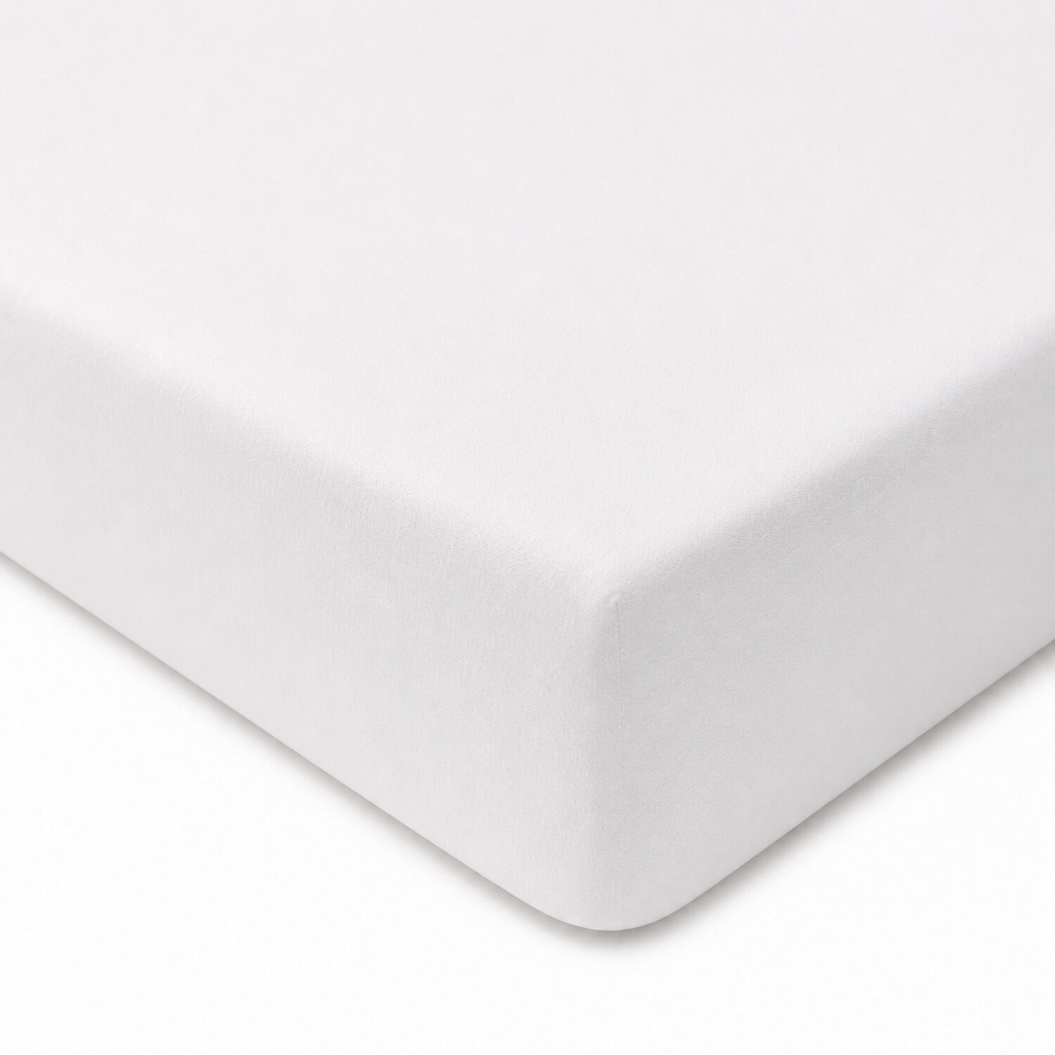 Drap housse coton lave blanc