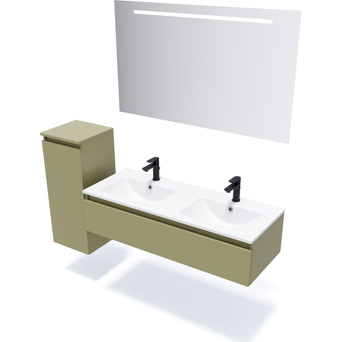Ensemble double vasque 1 tiroir + miroir - HUDSON