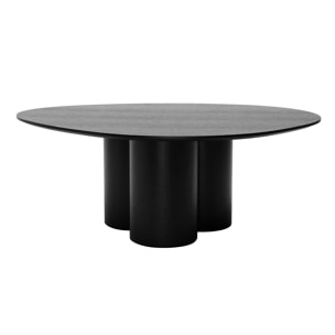 Table basse design bois noir L100 cm HOLLEN