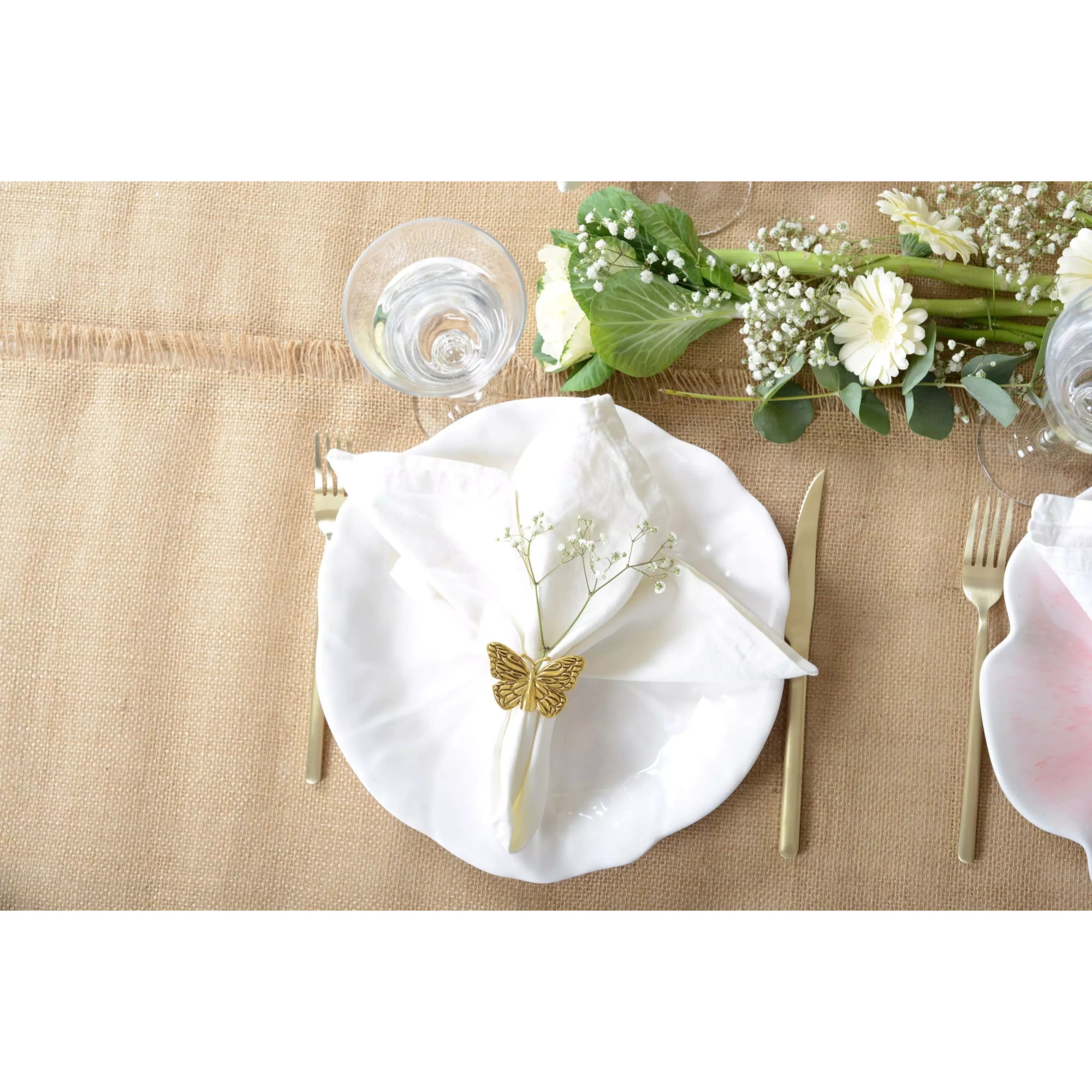 Lot de 6 Assiette plate blanche en mélamine 27x27x2cm