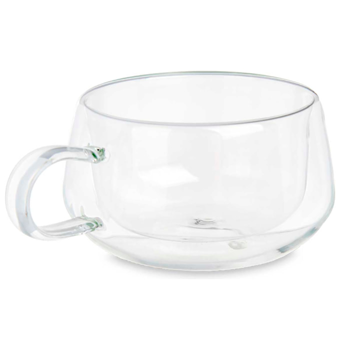 CONFEZIONE DA 6 TAZZE DA TÈ A DOPPIA PARETE IN BOROSILICATO 280 ML