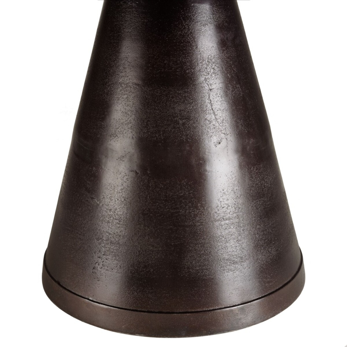 JOHAN - Table ronde 80cm alu couleur laiton pied conique