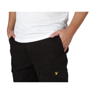 Pantaloni Lyle & Scott Cargo With Cuffs Jet Black Nero