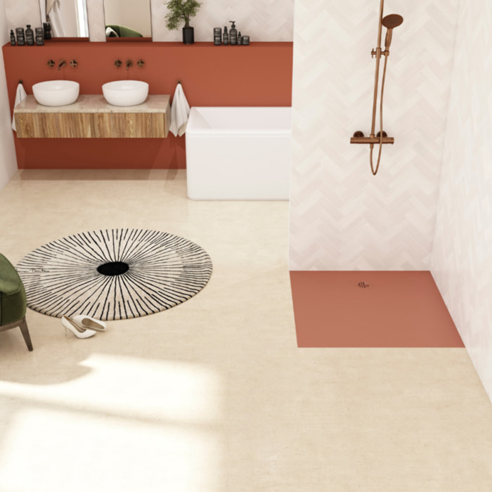 Receveur KINEDO Kinesurf Nova 80X80 Terracotta mat