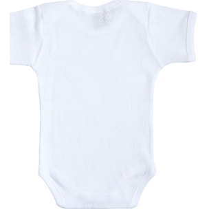 Body bebé manga corta calado ositos