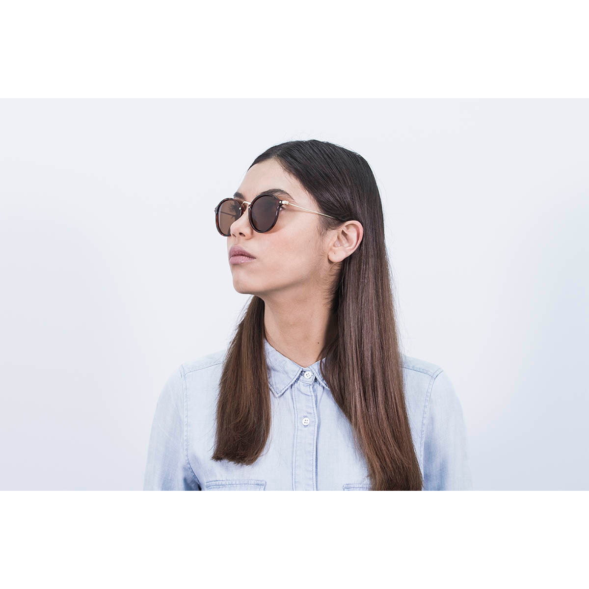 GAFAS DE SOL SUNPERS BIARRITZ METAL BRIDGE & TEMPLE de color Marron