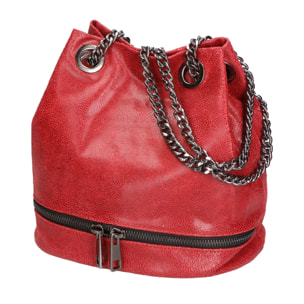 Borsa a spalla da donna - Modello Cora - Vera pelle - 30.0 x 26.0 x 17.0 cm