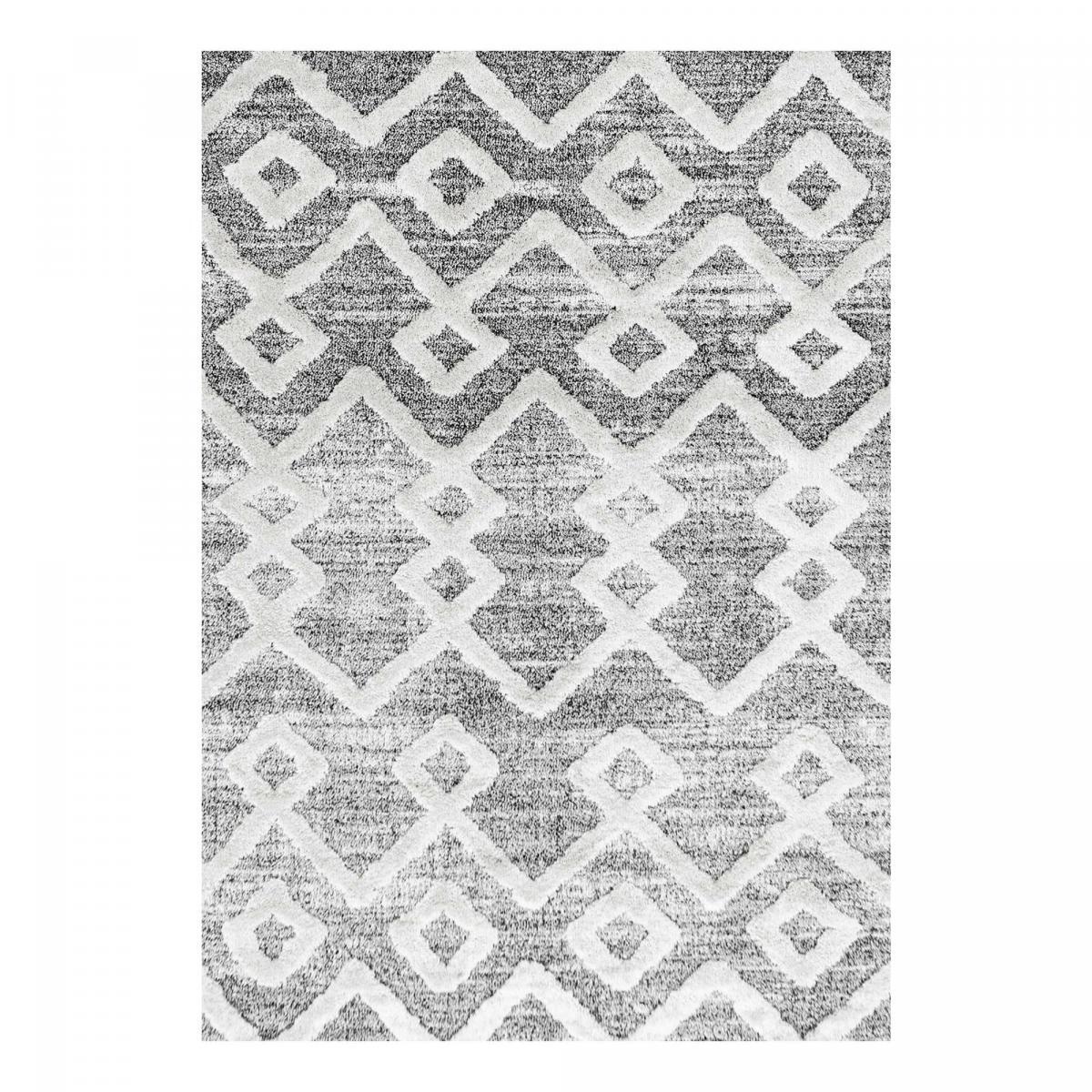 Tapis salon et chambre tissé motif scandinave HAPA
