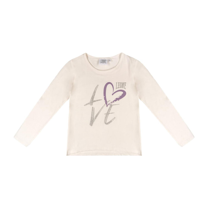 T-shirt a maniche lunghe da bambina "Love"