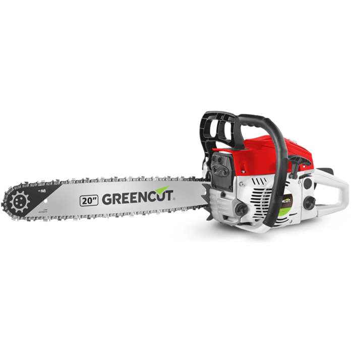Motosierra gasolina 62cc 3,8cv espada 20" tala y poda ligera potente - Greencut GS620X