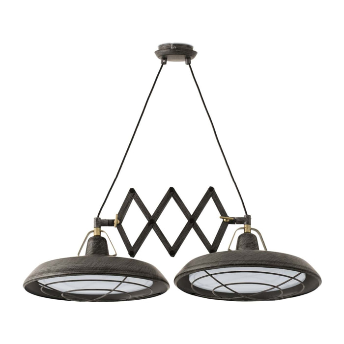 PLEC Colgante extensible LED marrón envejecido