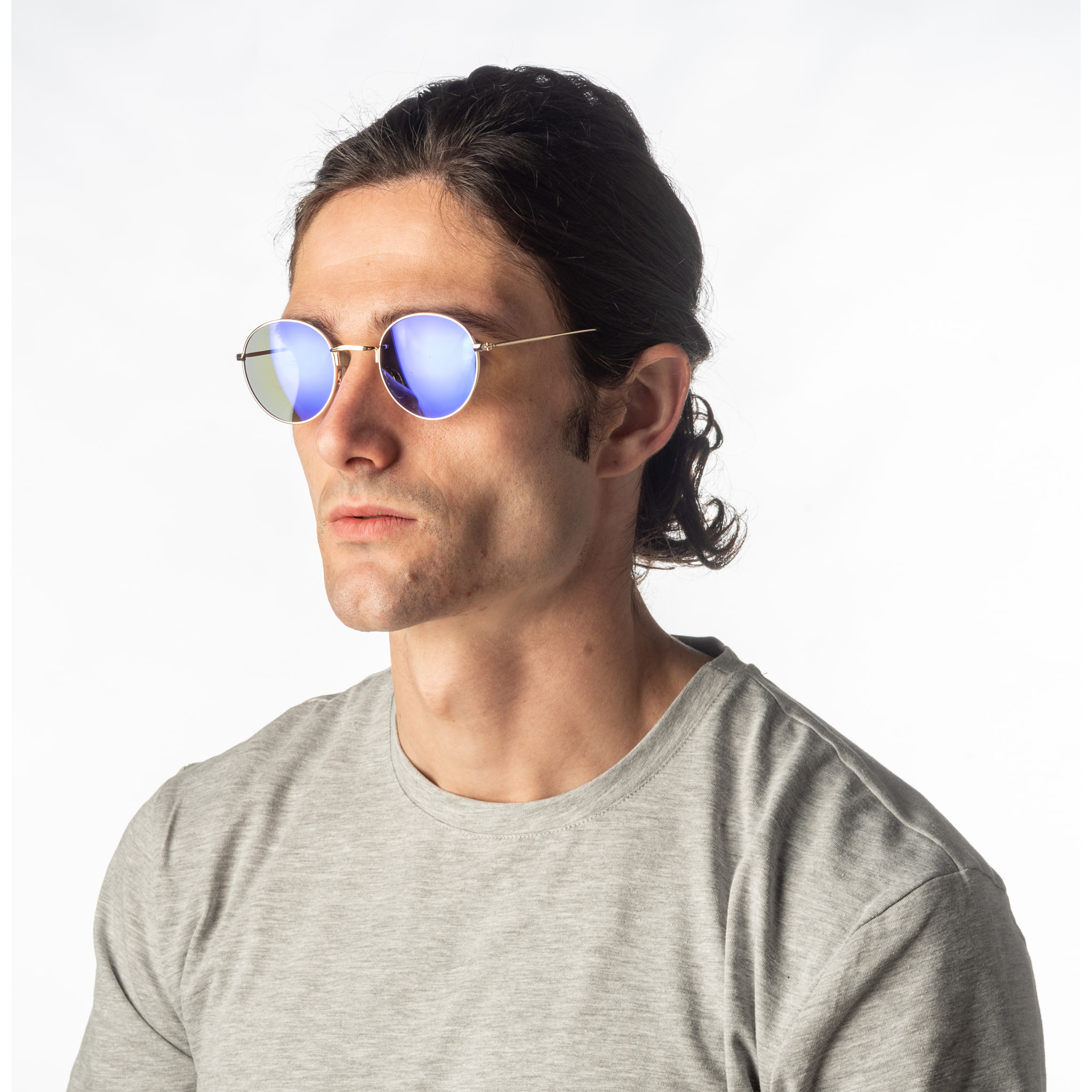 Gafas de sol OCEAN TOKYO - Oro brillante / Revo azul