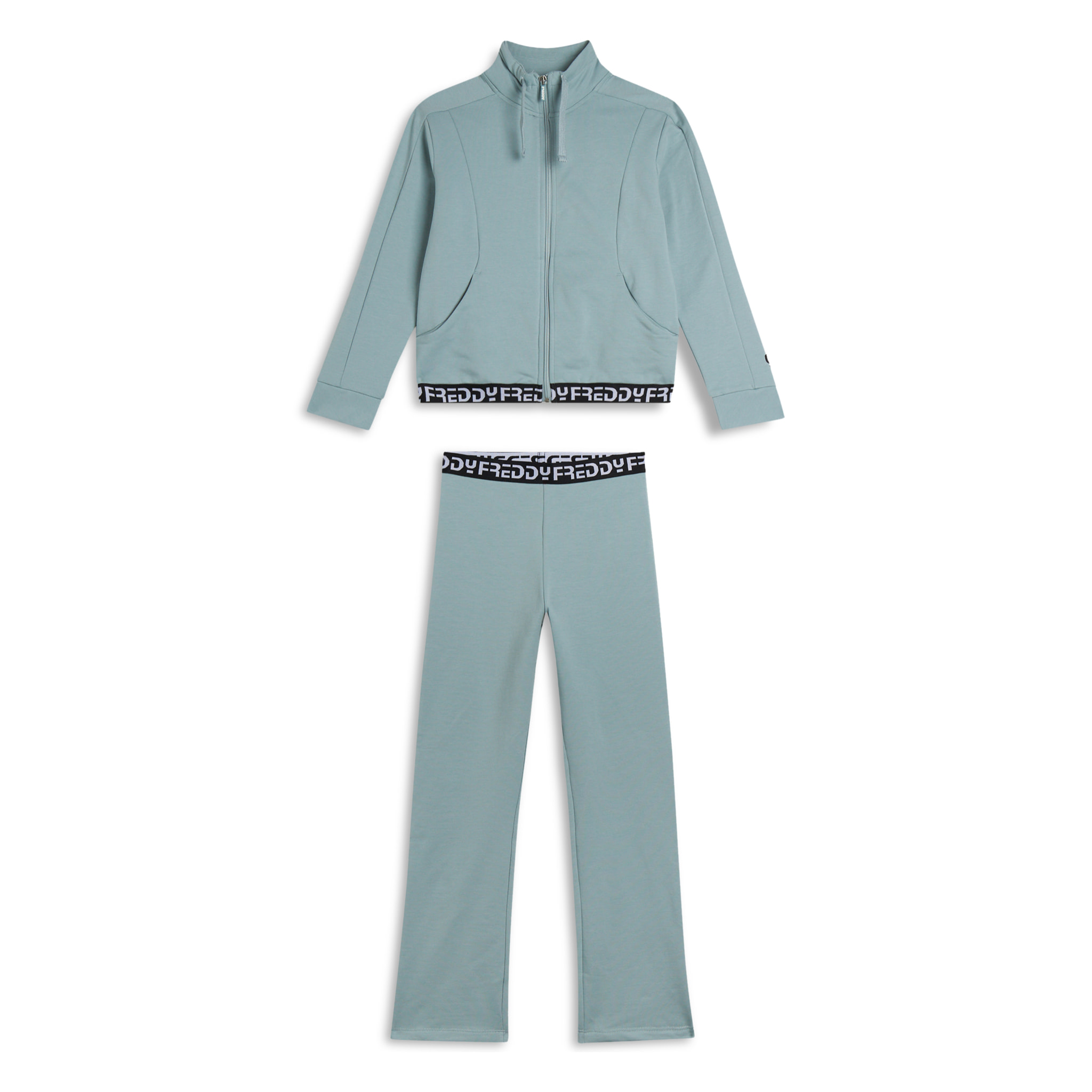 Tuta Bambina zip e collo alto con bande jacquard FREDDY