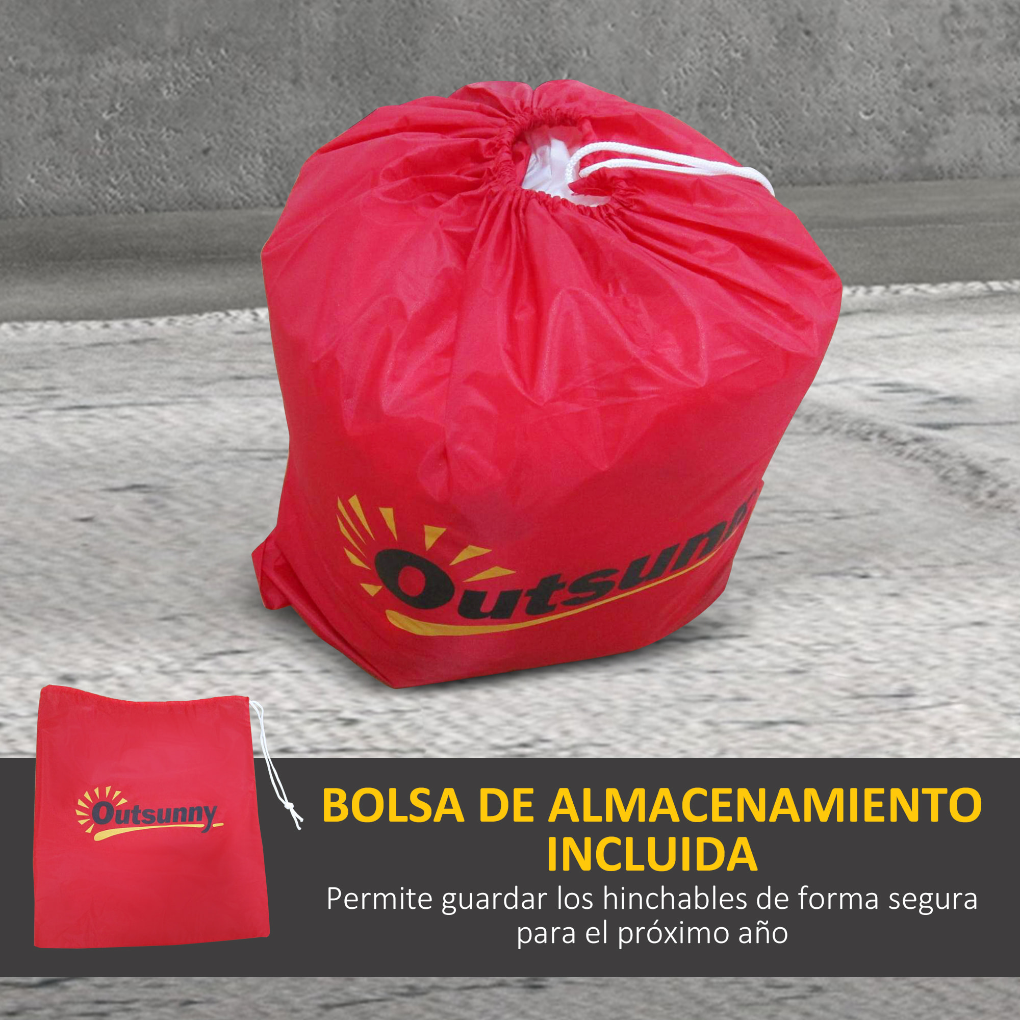 Papá Noel Inflable con Bolsa de Regalos Saliendo de una Chimenea Decoración Inflable Navideña con Luces LED para Exterior Rojo