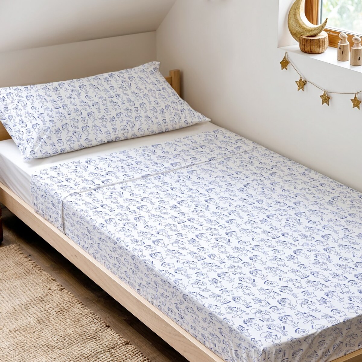 Sábana encimera BLUEY + funda almohada 45x125