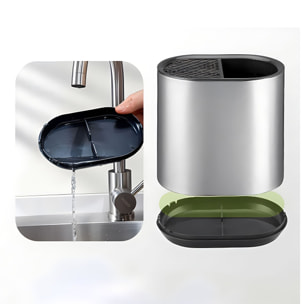 Porte ustensile en acier inoxydable