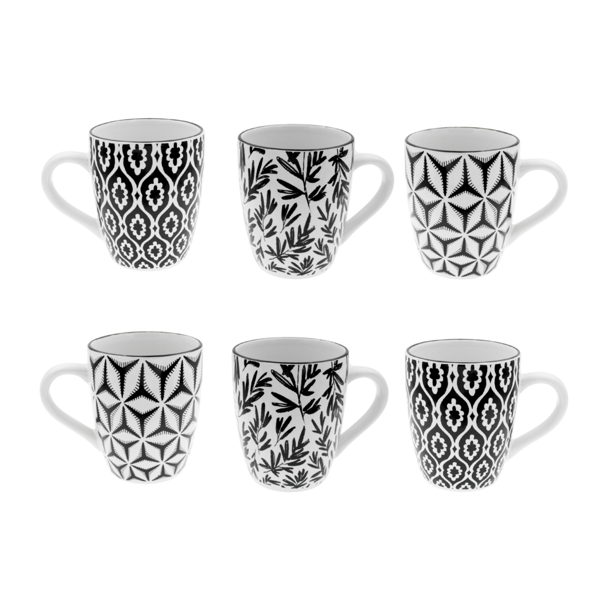 Lot de 6 mugs, SAVANA