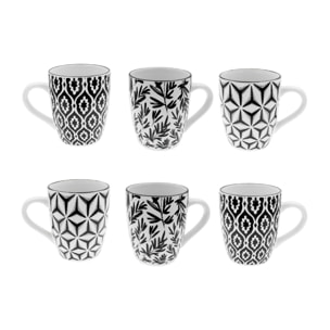 Lot de 6 mugs, SAVANA