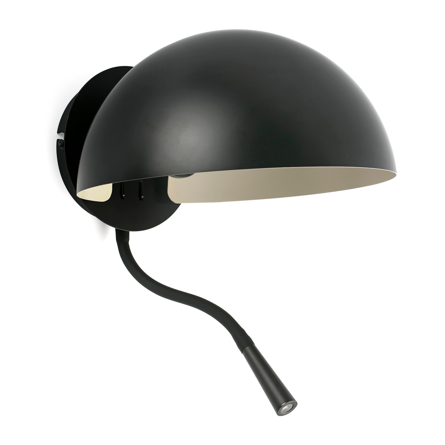 DOMINICA Lampe applique noire avec lecteur