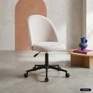 Chaise de bureau à roulettes tissu PHYL