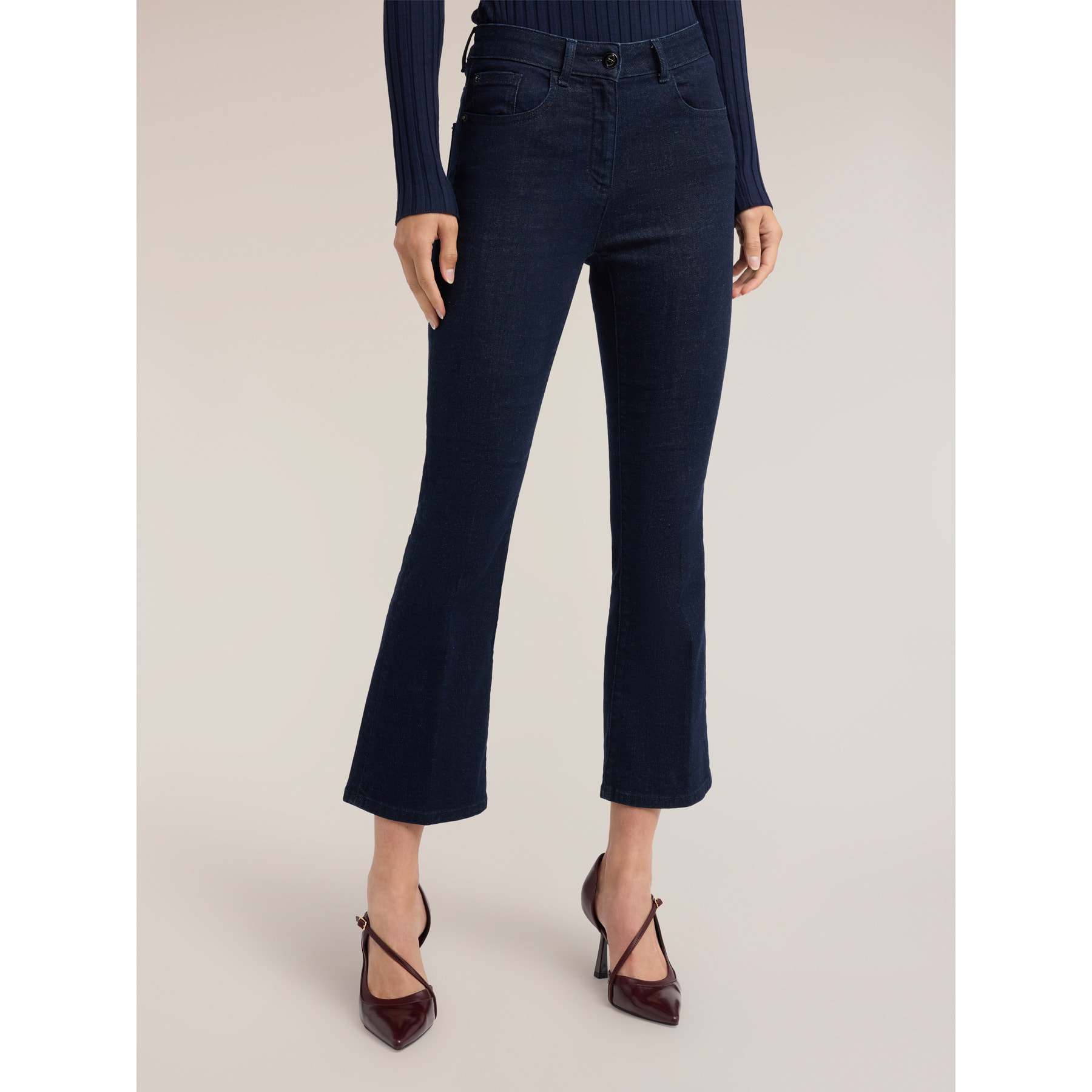 Motivi - Jeans kick flare con piega stirata - Blu