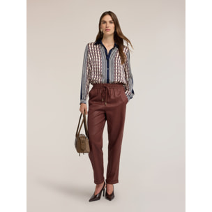 Motivi - Camicia in raso con stampa - Blu