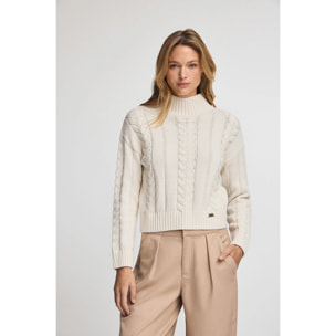 Jersey color crudo Serena de punto grueso