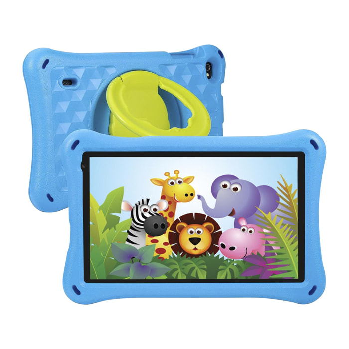 DAM Tablet Infantil K714 WiFi. SO Android 11. Pantalla 7'' 1024x600px. A133 Quad Core 1,6GHz, 2GB RAM + 32GB. Doble cámara. 22x3,4x14,8 Cm. Color: Azul