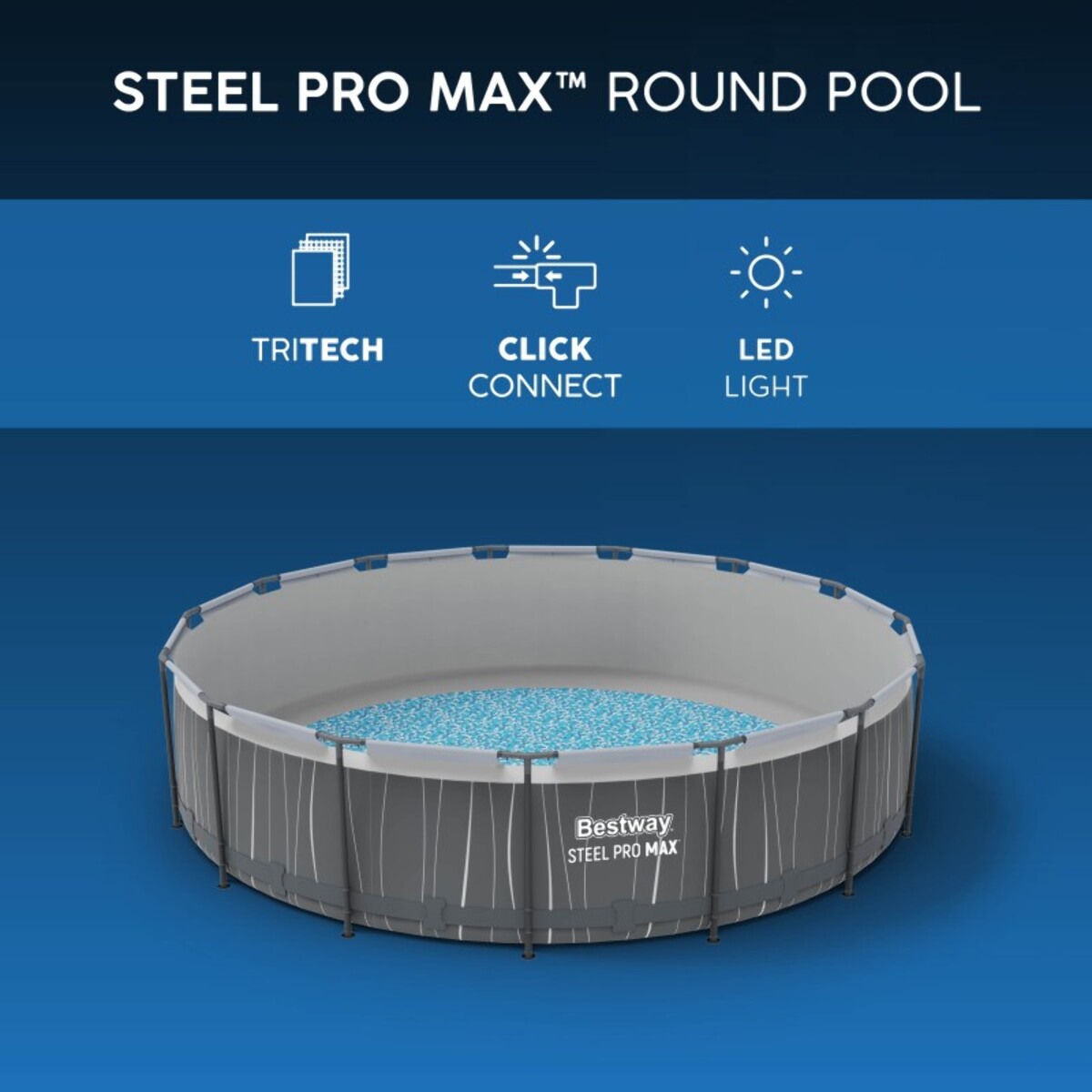 Bestway Piscine hors sol ronde Steel Pro MAX Solo Pool 457 x 107 cm Bestway