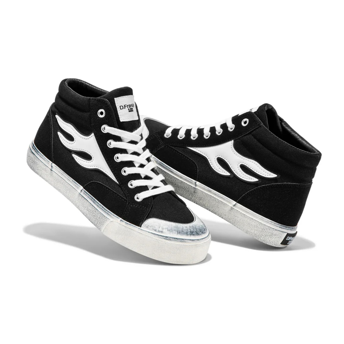 Zapatillas Altas de Hombre High Echo Flame Negro / Blanco D.Franklin