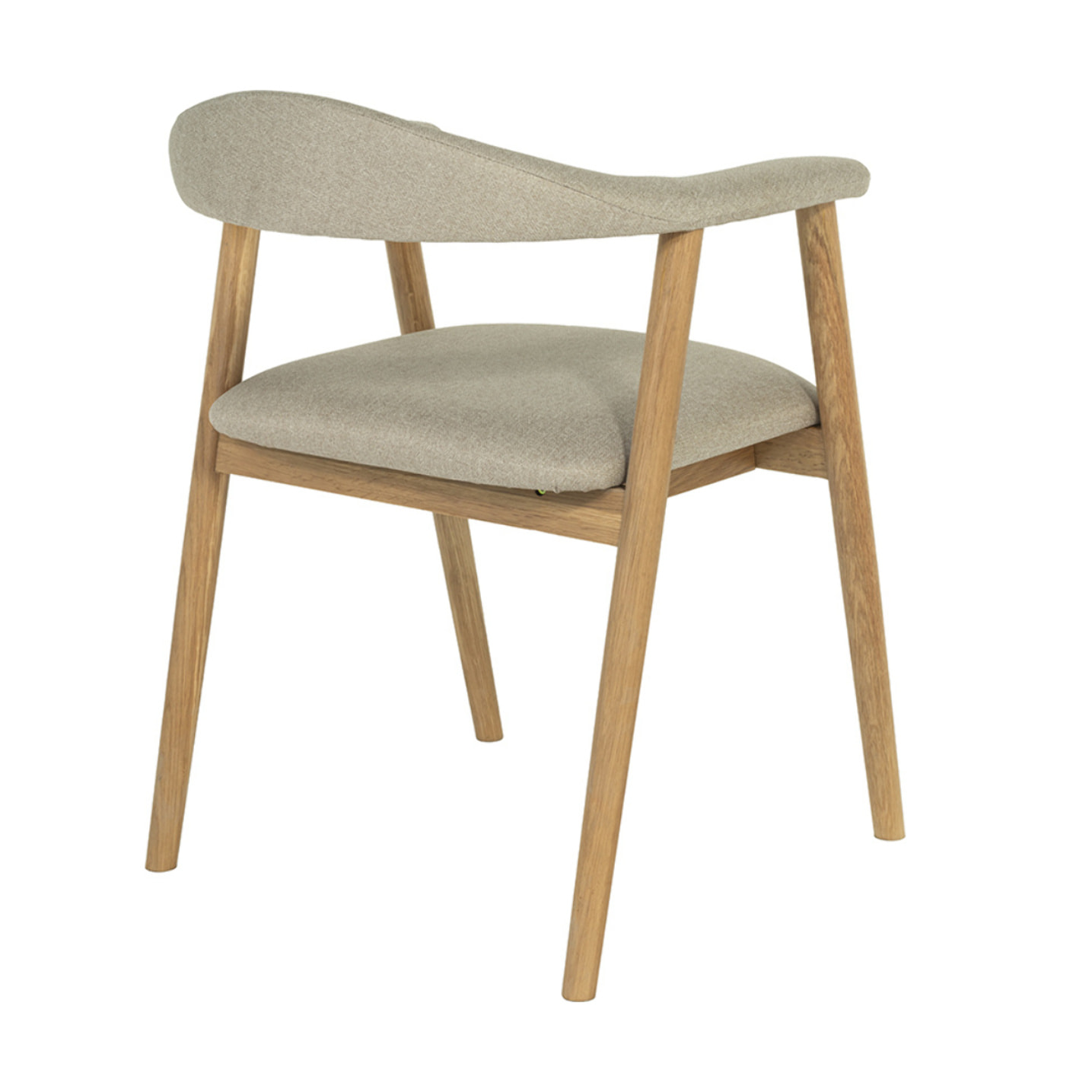 Lore - chaise en chêne massif et tissu - Bois / Beige