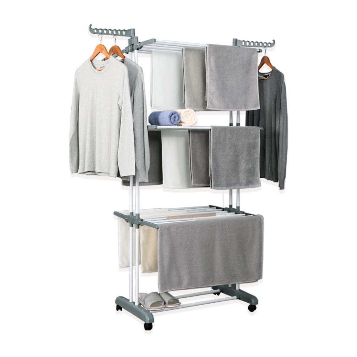 Séchoir multifonctions 20m d'étendage gris Herzberg HG8034-GRY