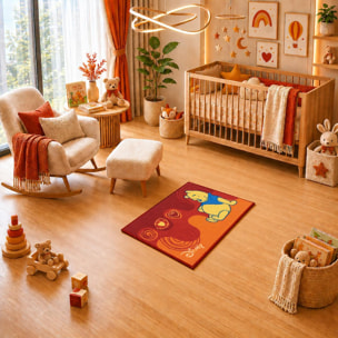 Tapis enfant Lavable 30° motif animaux LUJI