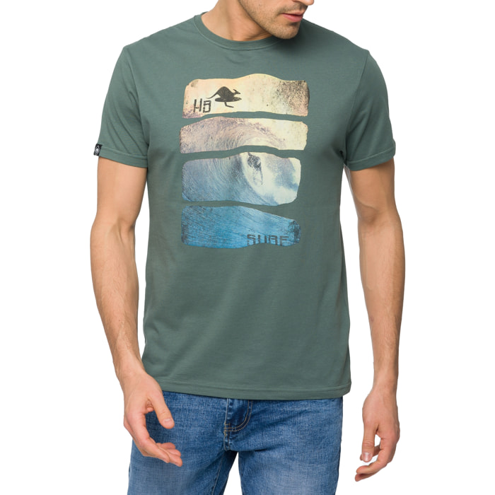 Camiseta Hot Buttered WAVES Verde Claro