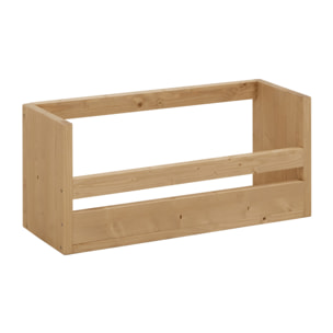 Estante zapatero de madera maciza en tono roble medio de varias medidas